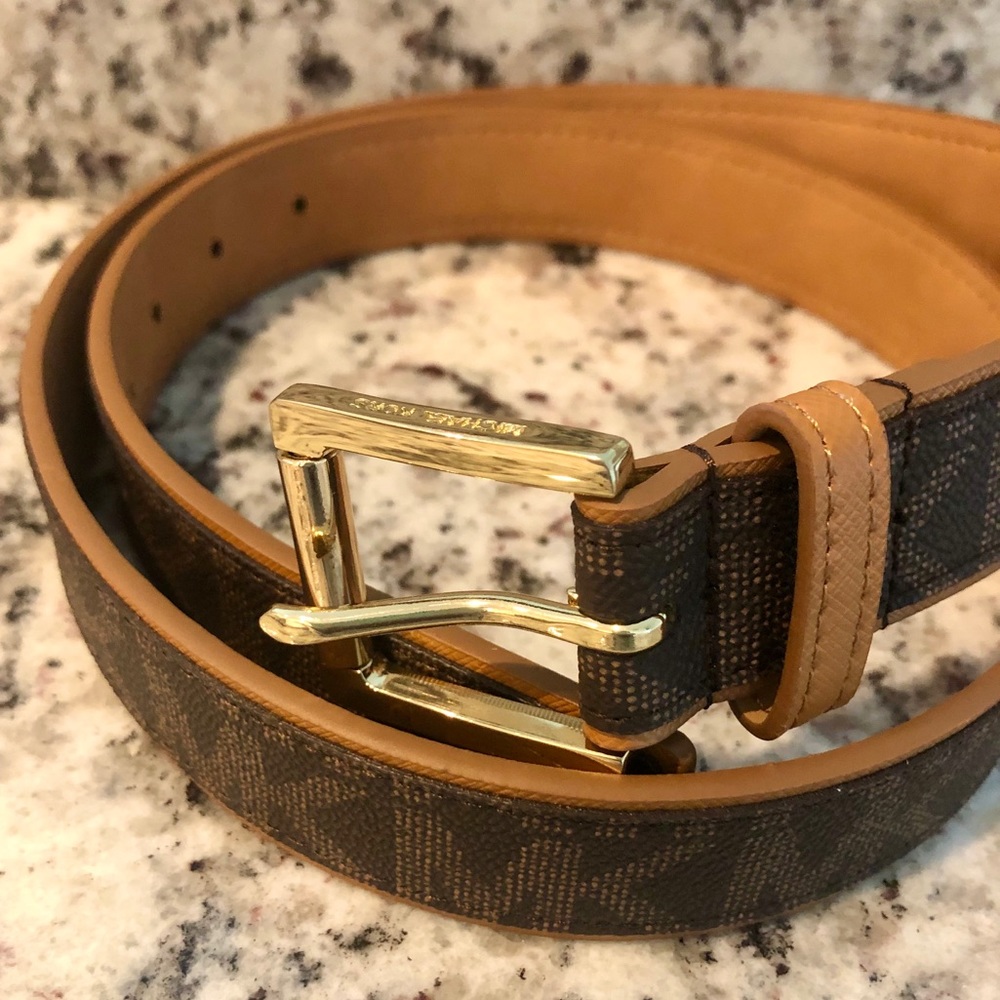 Michael kors Monogram mk logo  buckle belt